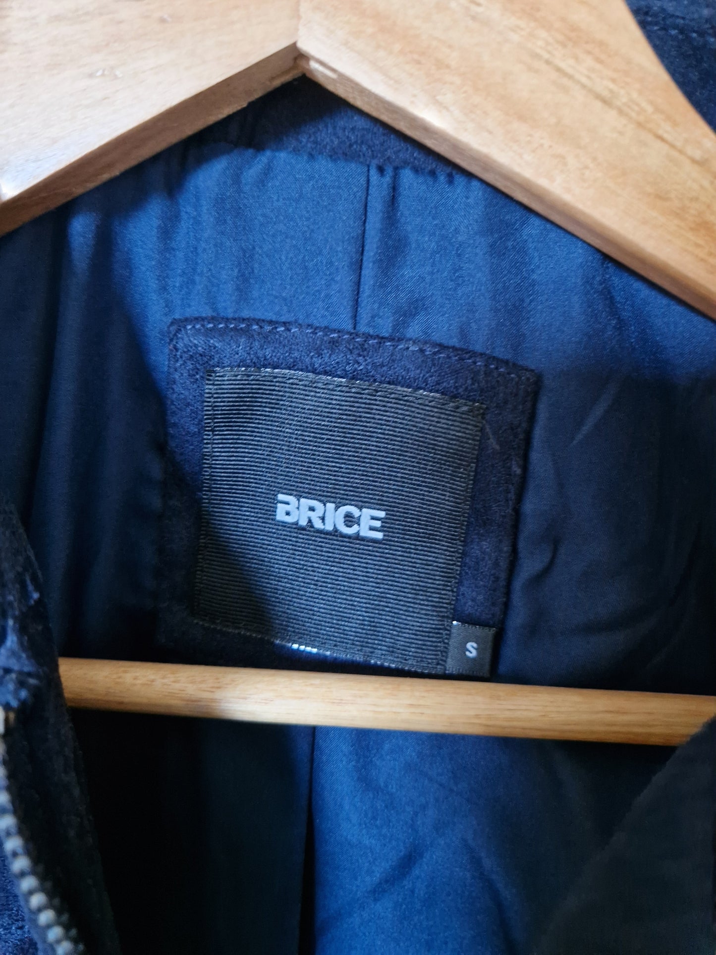 Blouson suédine col chemine
