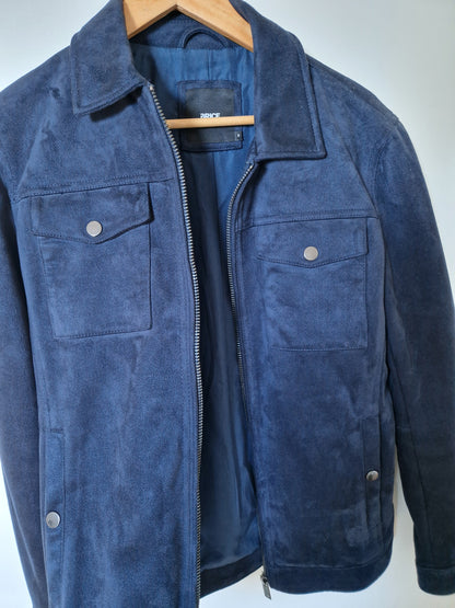 Blouson suédine col chemine