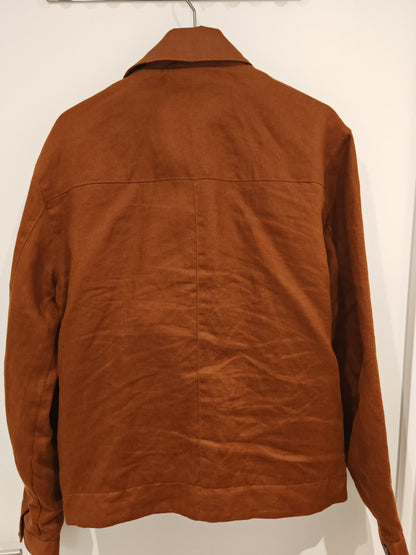 Blouson en lin col chemise