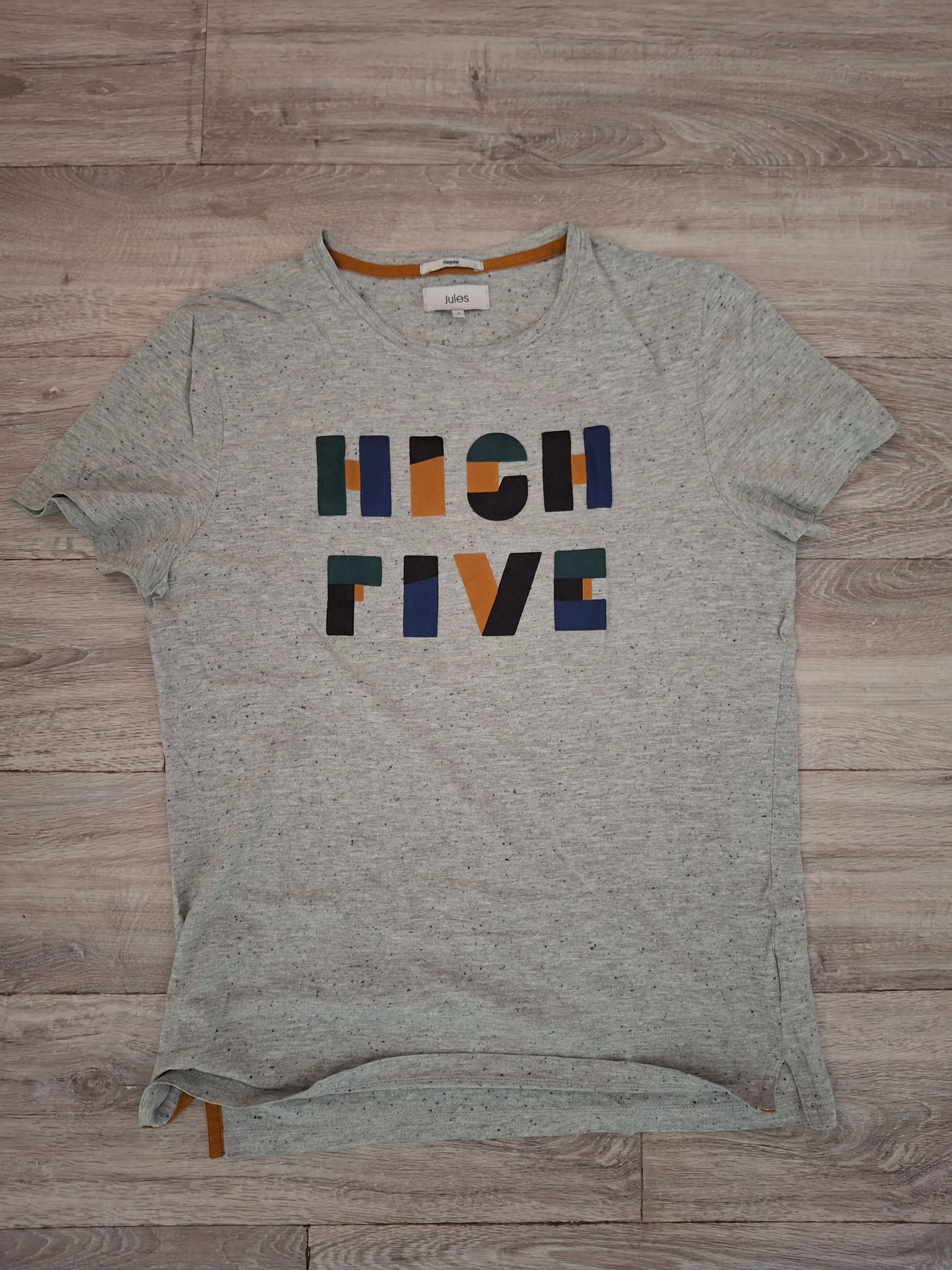 Tee shirt col rond imprimé message