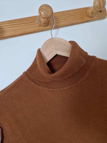 Pull col roulé uni