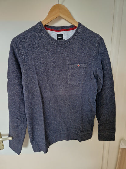 Sweat motifs à chevrons poche poitrine