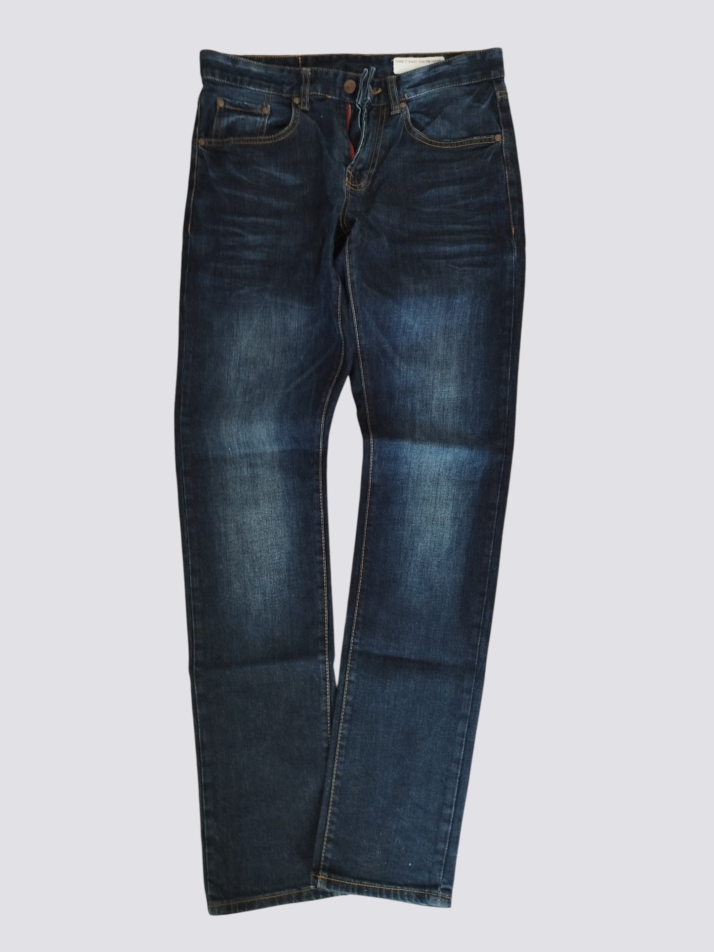 Jean effet légèrement délavé