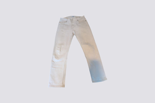 Jean Straight beige/blanc