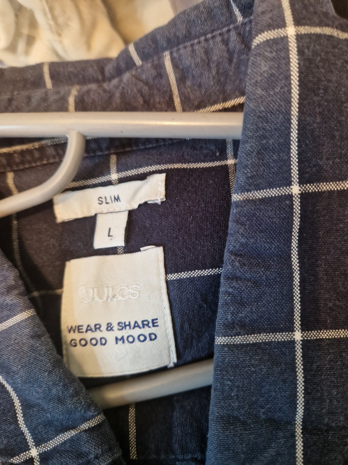 Chemise bleu à carreaux