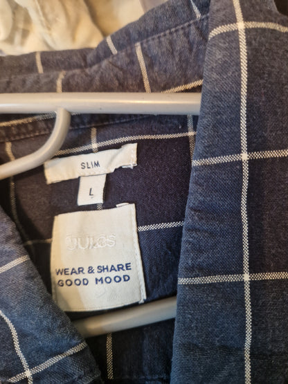Chemise bleu à carreaux