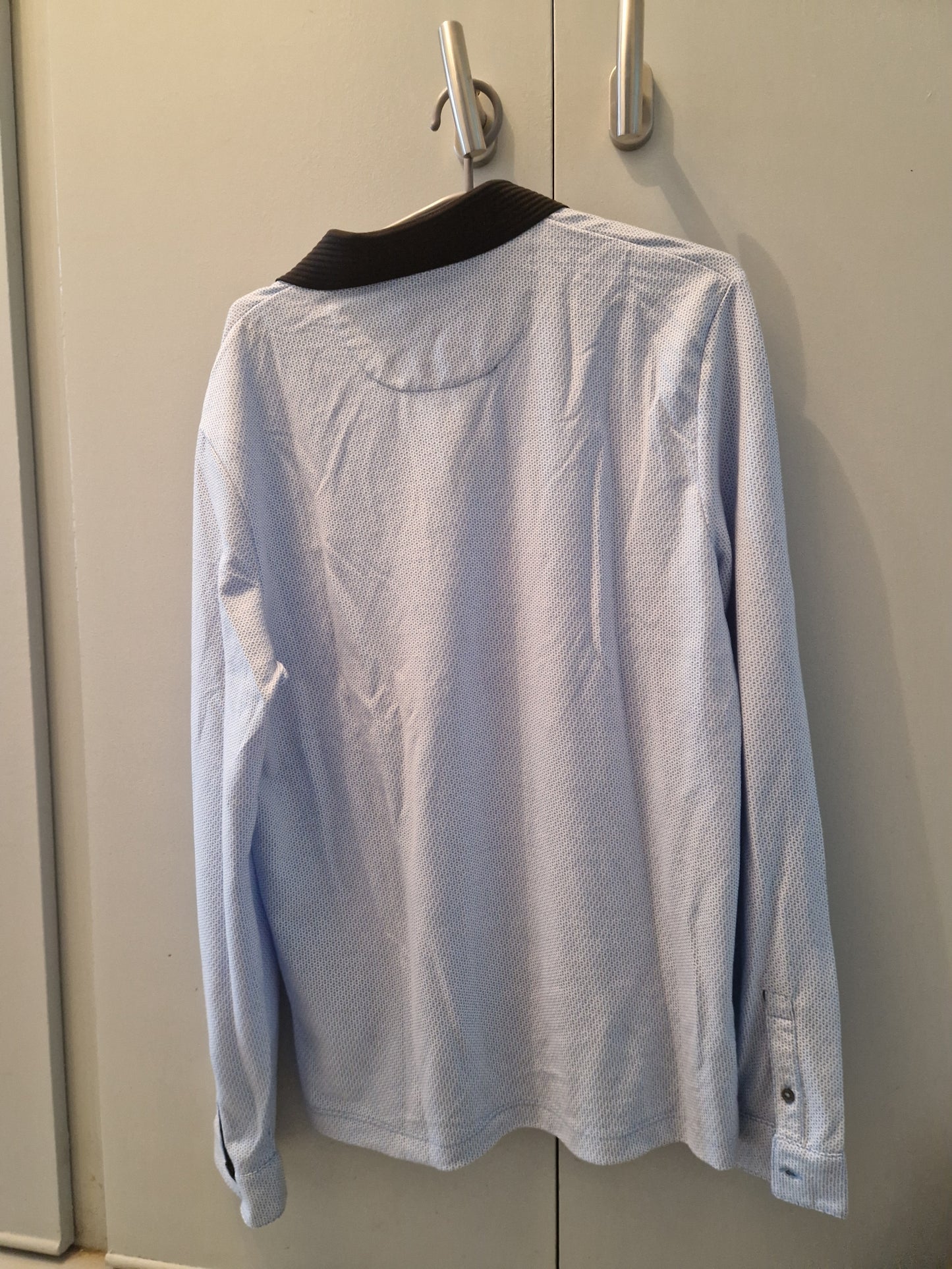 Polo manches longues bleu