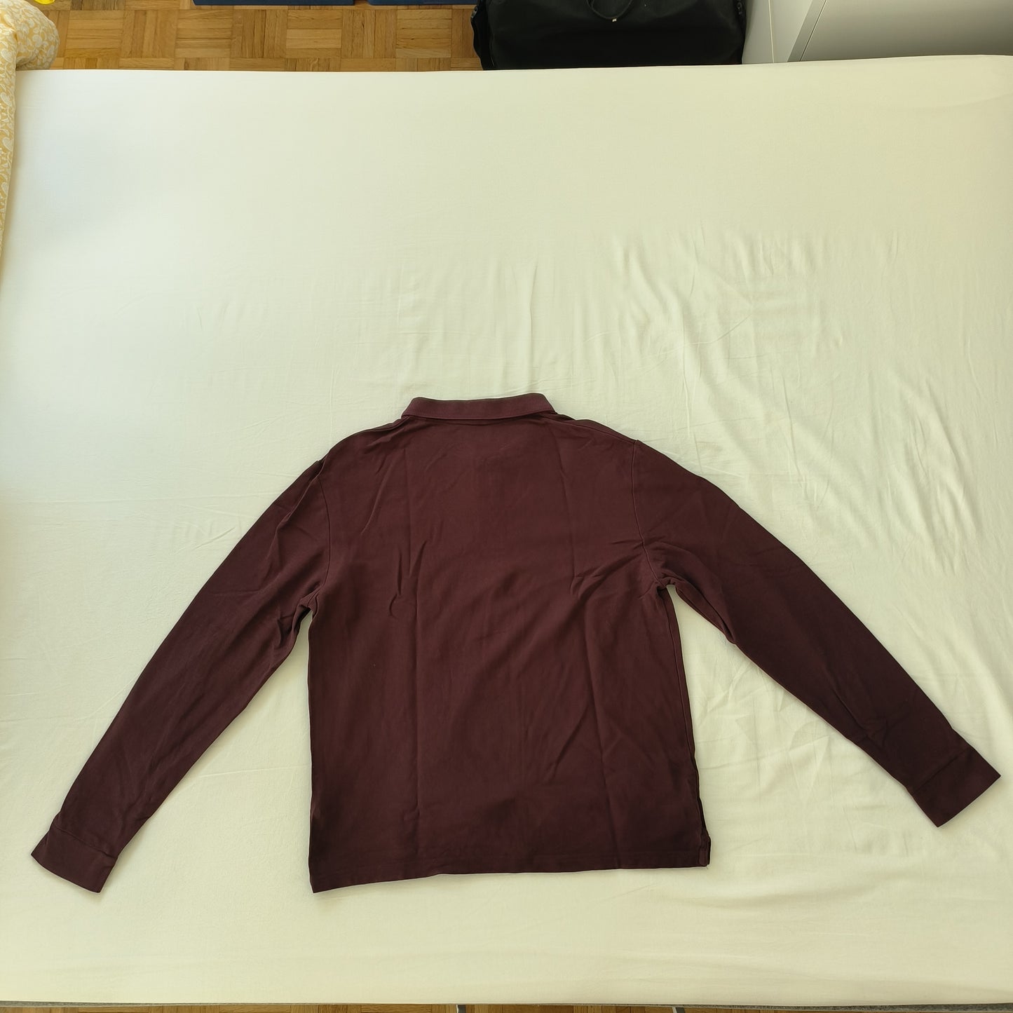 Polo manche longue bordeaux Taille M