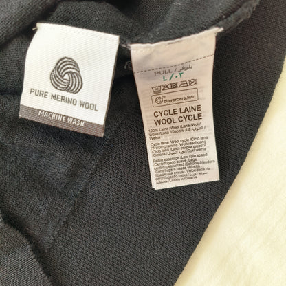 Pull col roulé noir 100% laine taille L Neuf