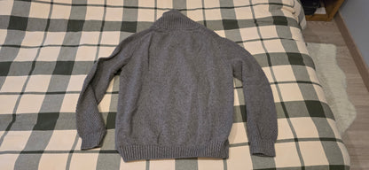 Pull col châle maille torsadée