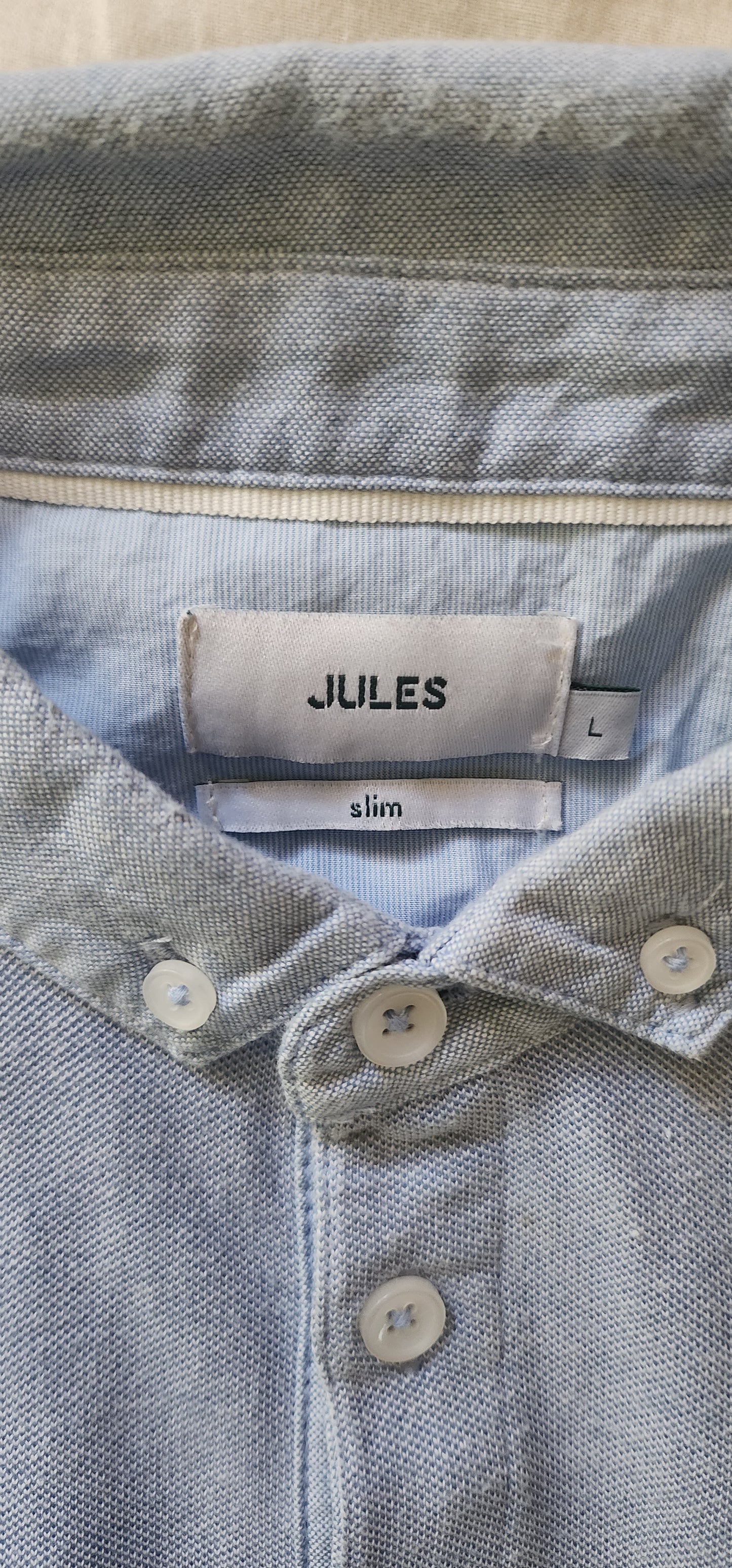 Polo manches longues piqué col boutonné oxford