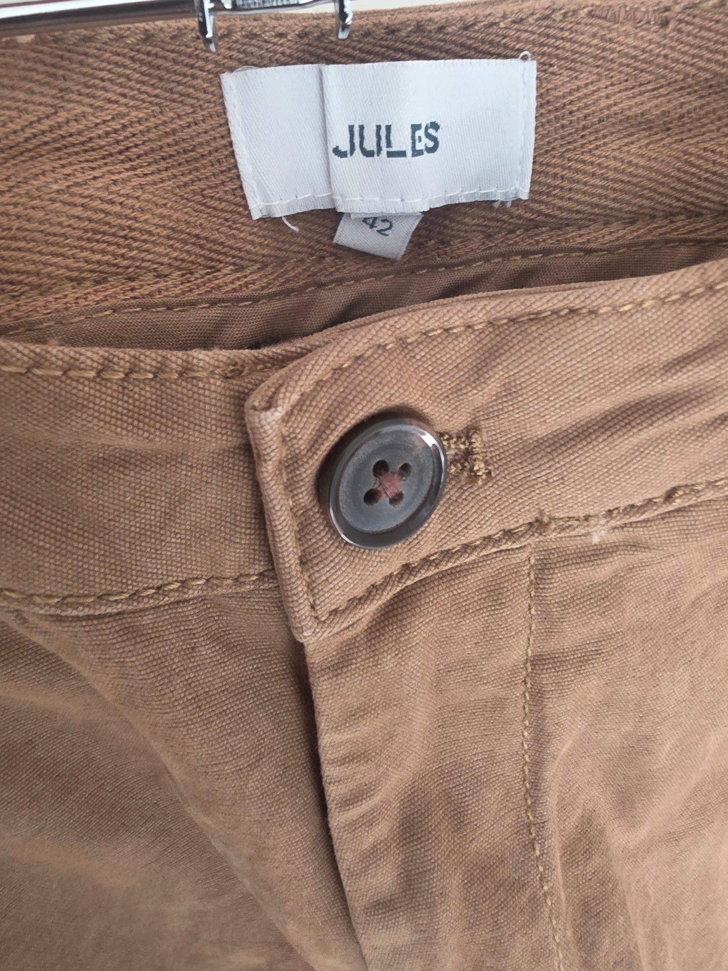Pantalon chino cargo droit poches côtés