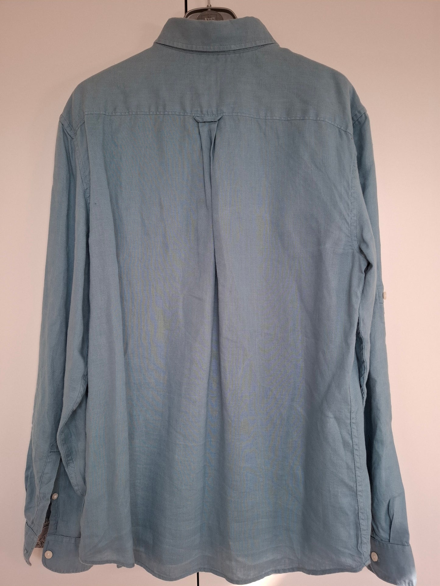 Chemise en lin bleue
