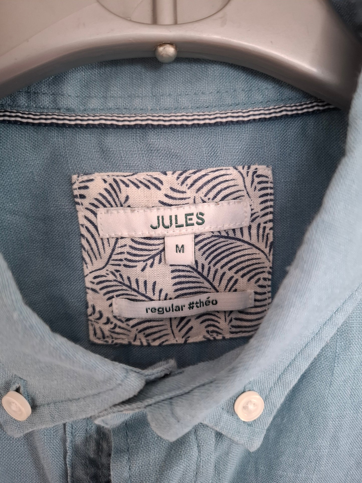 Chemise en lin bleue