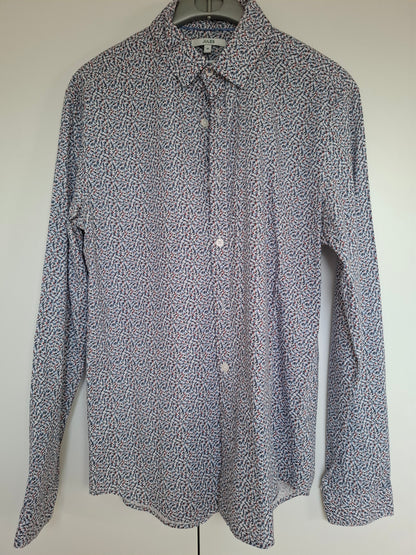 Chemise slim imprimé floral coton