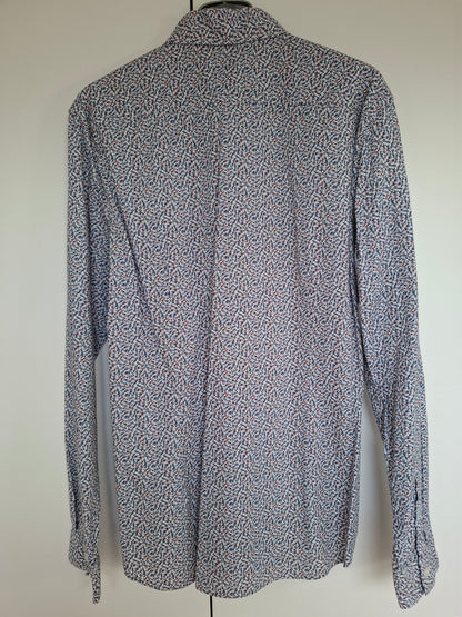 Chemise slim imprimé floral coton