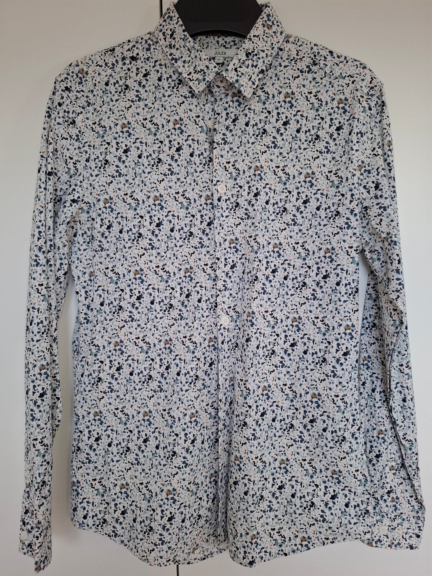 Chemise slim imprimé motif tâche coton