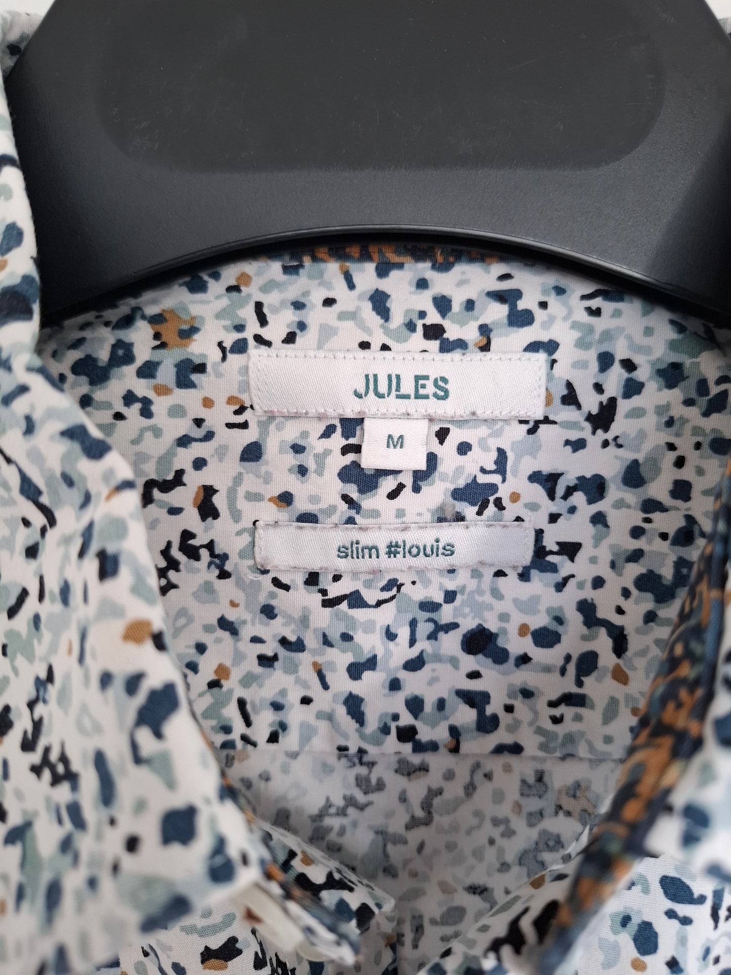 Chemise slim imprimé motif tâche coton