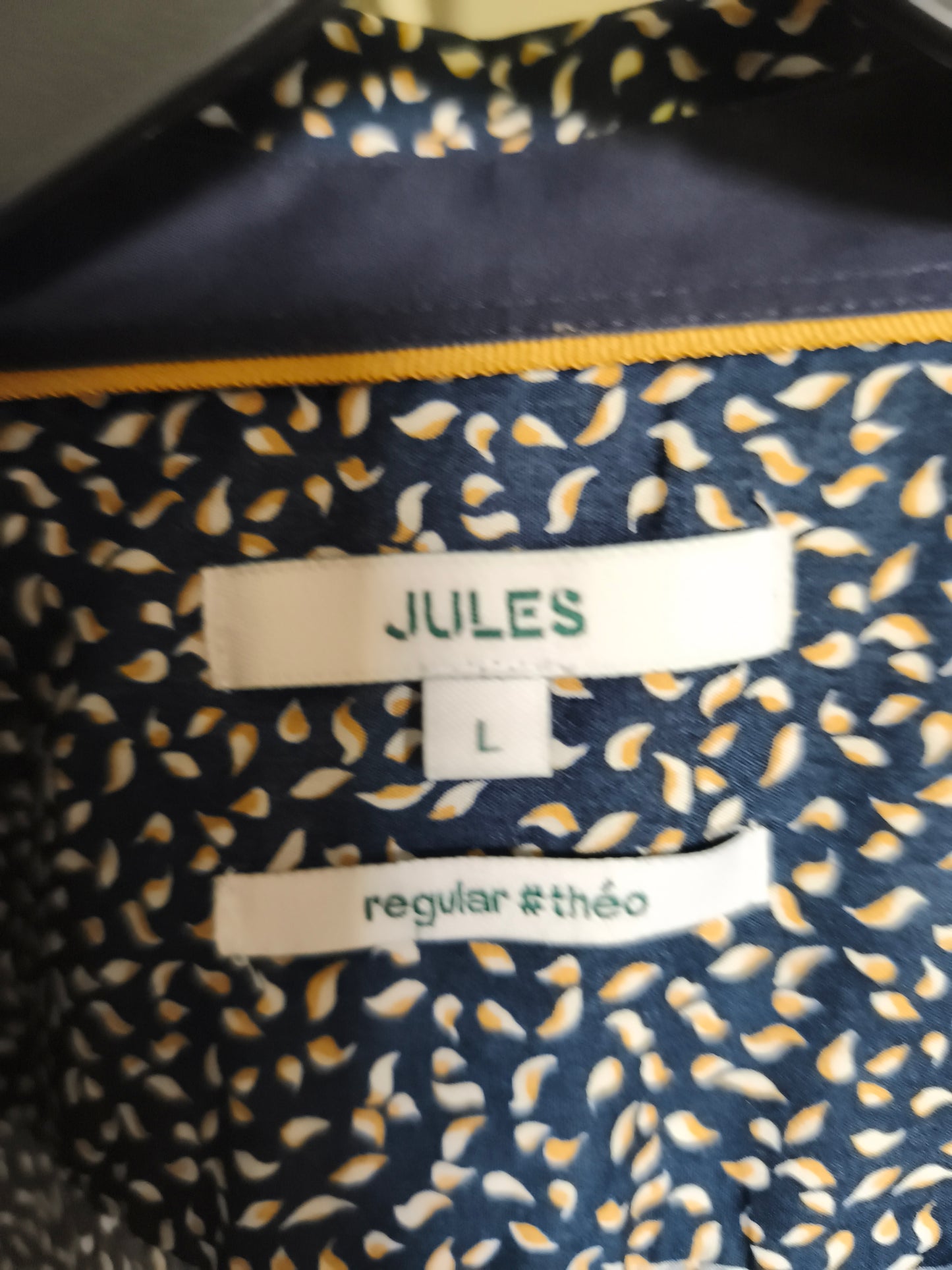 Chemise regular imprimé géométrique coton