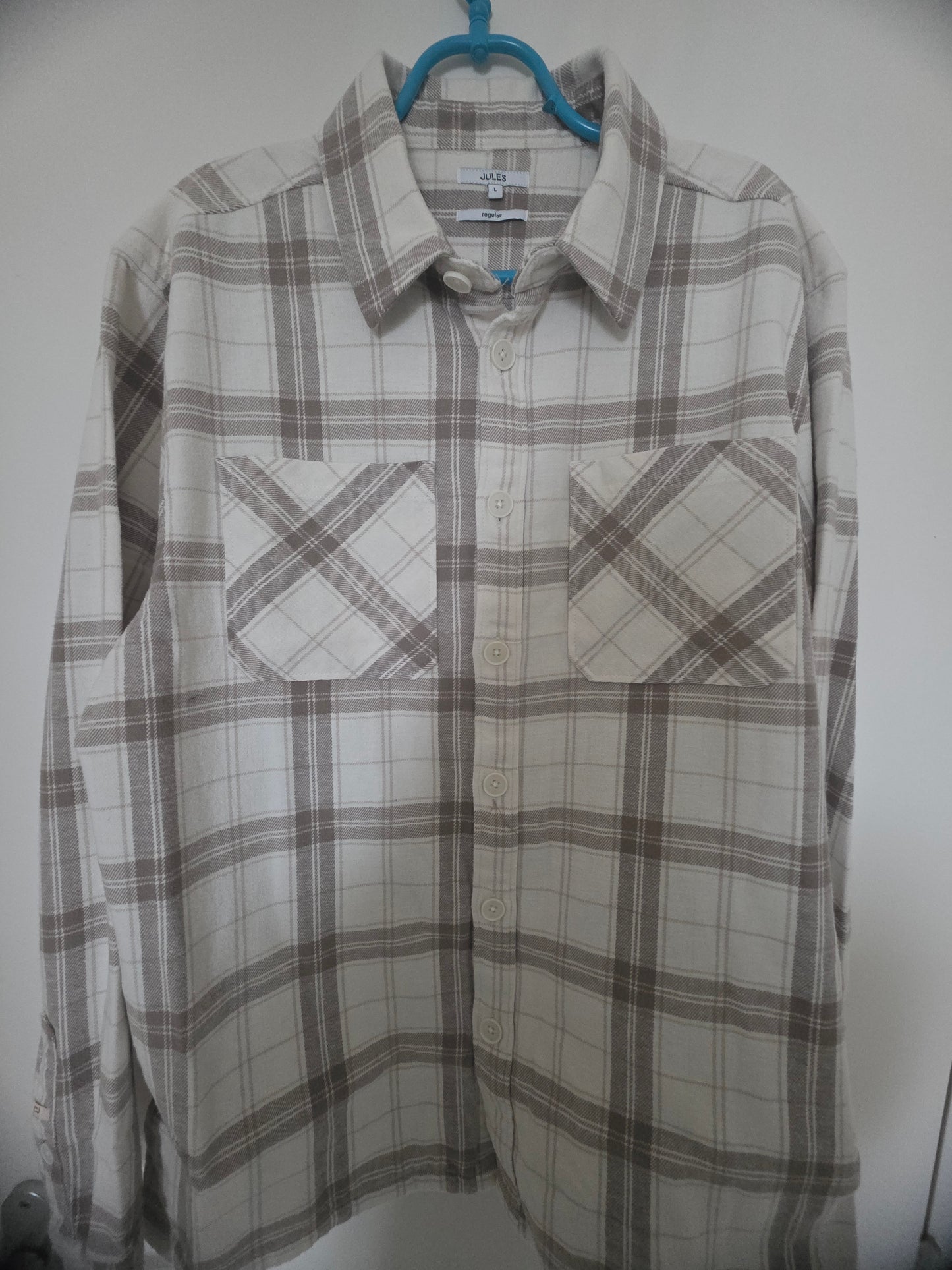 Surchemise à carreaux en coton