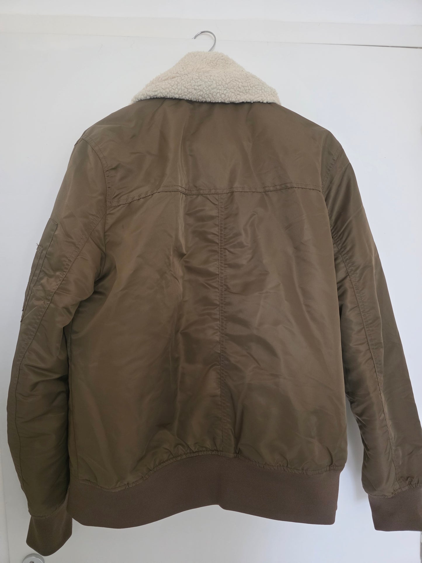 Blouson kaki col en servant amovible