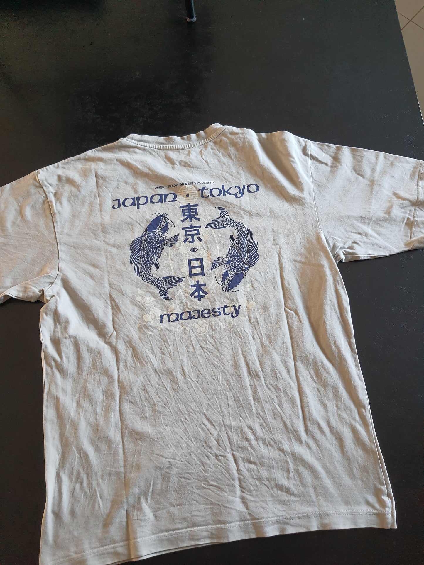 T-shirt manches courtes print japonais S