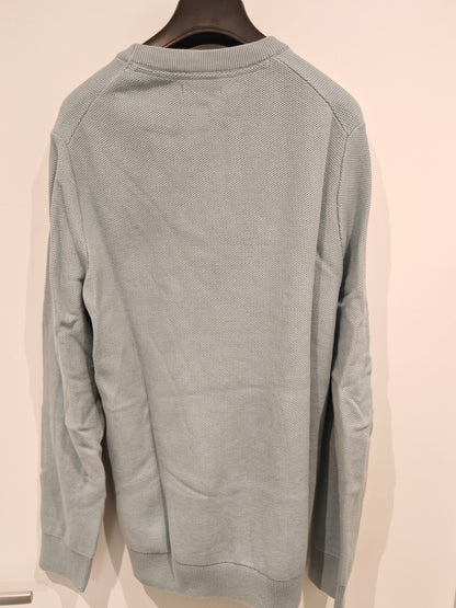 Pull col rond jeux de points