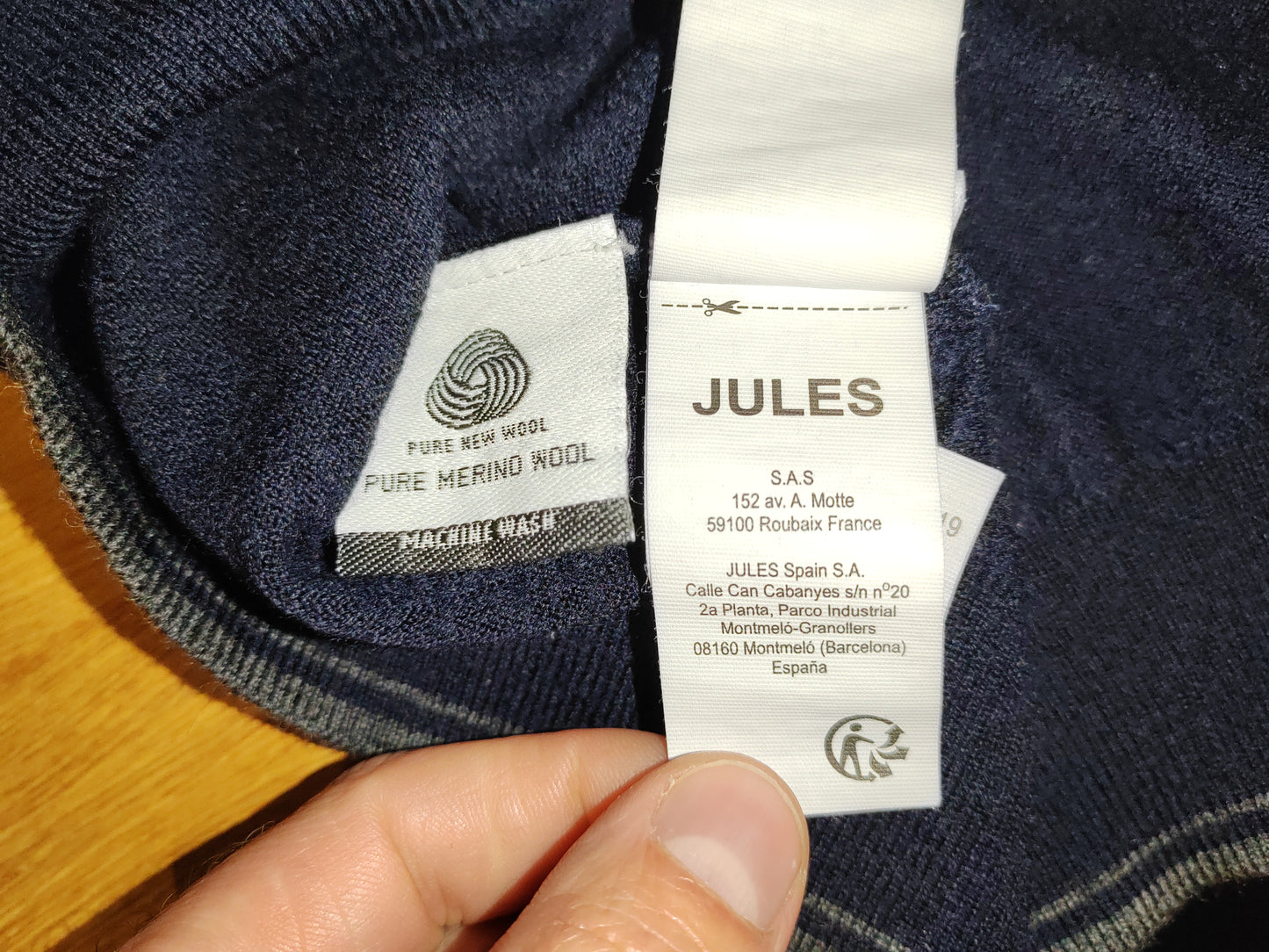 Pull mérinos col rond