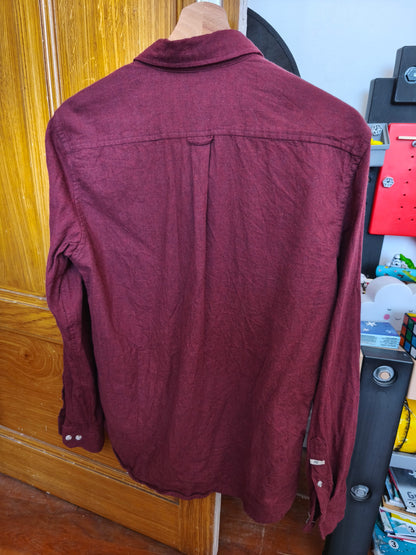 Chemise regular unie coton flanelle