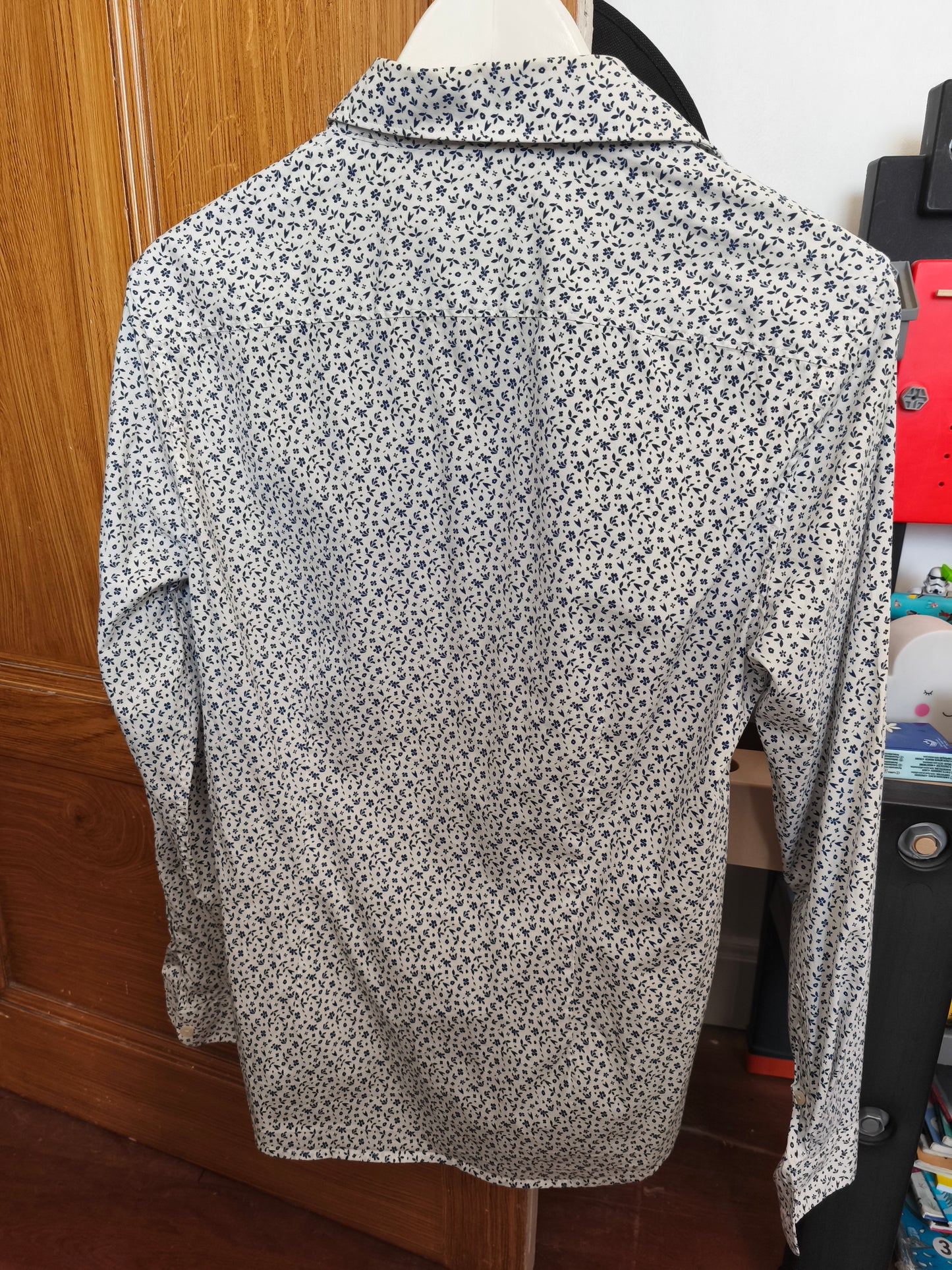 Chemise slim imprimé fleur coton