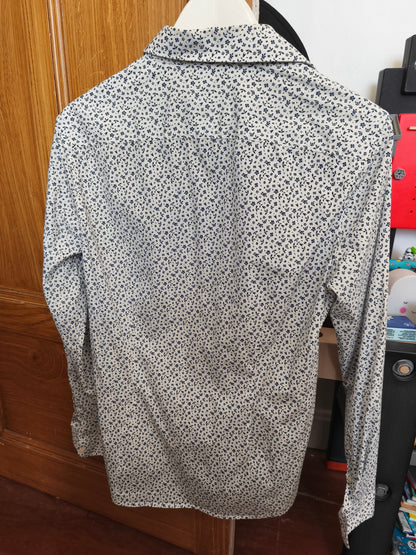 Chemise slim imprimé fleur coton