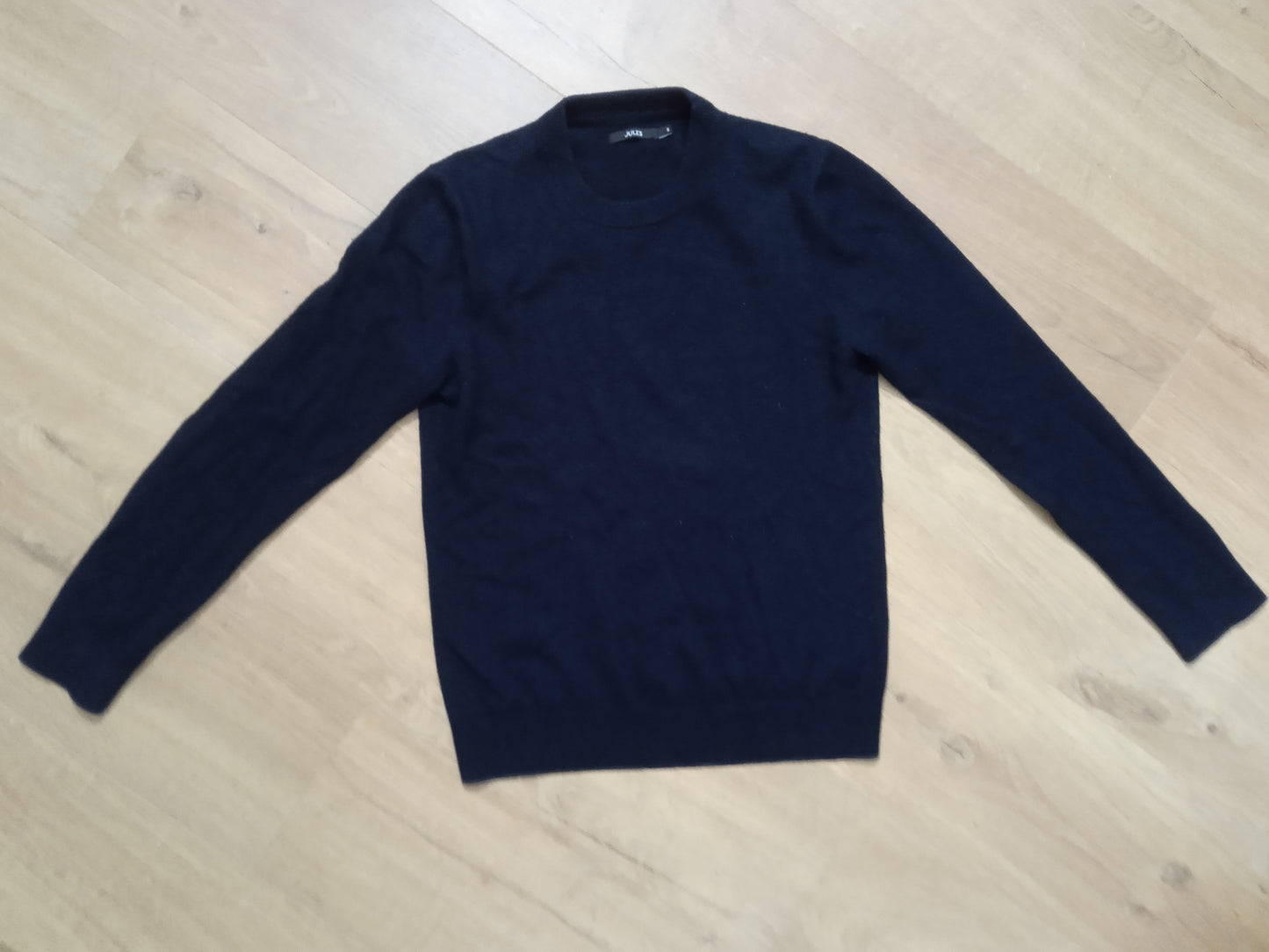 pull bleu cachemire et laine