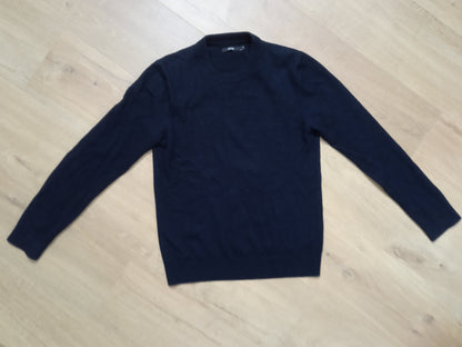 pull bleu cachemire et laine