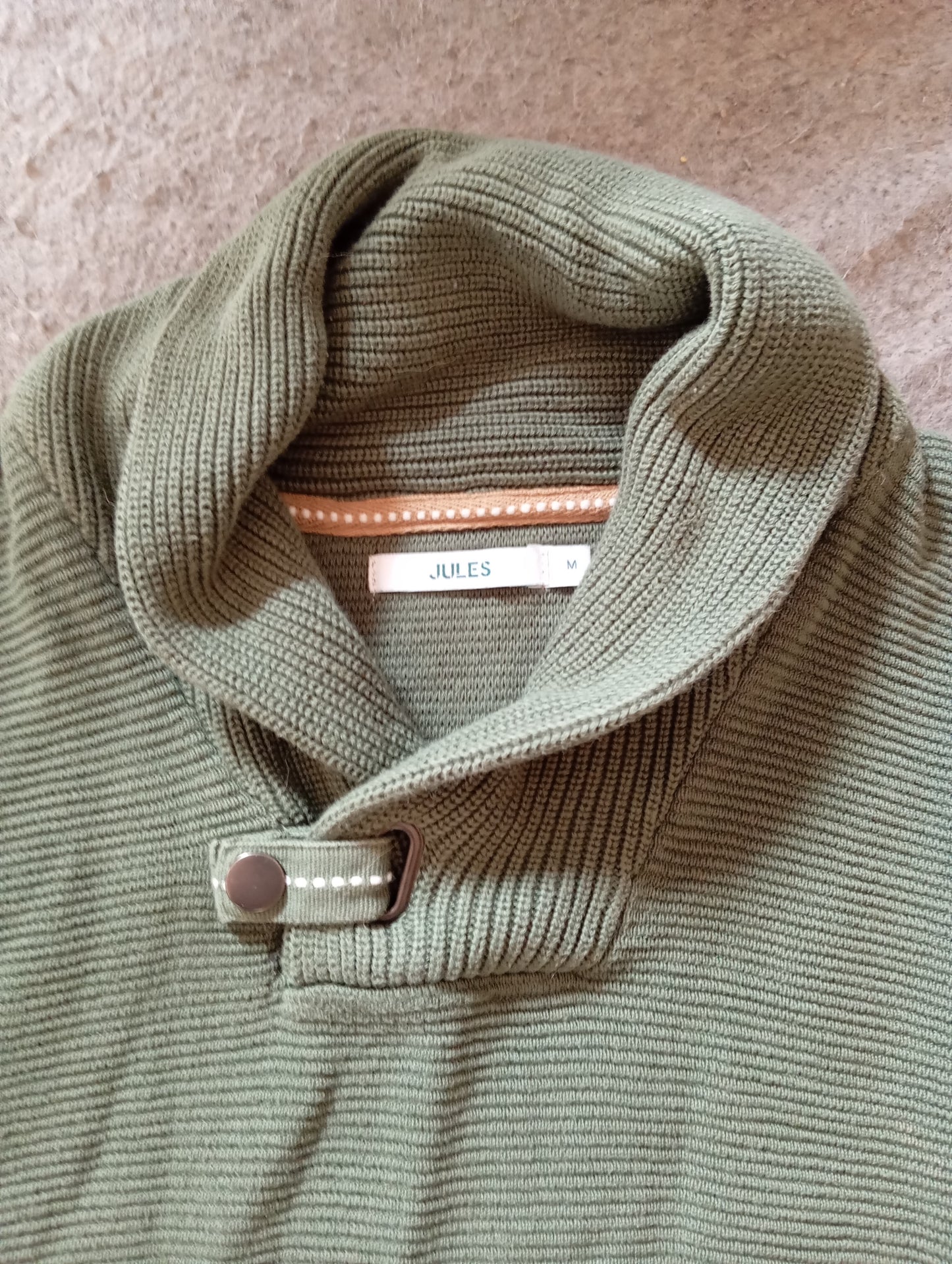 Pull col châle colorblock