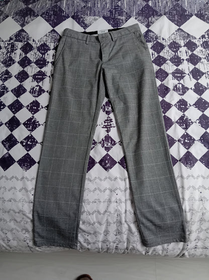 Pantalon chino slim à carreaux