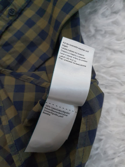 Chemise slim à carreaux coton