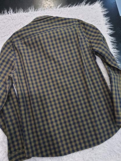 Chemise slim à carreaux coton
