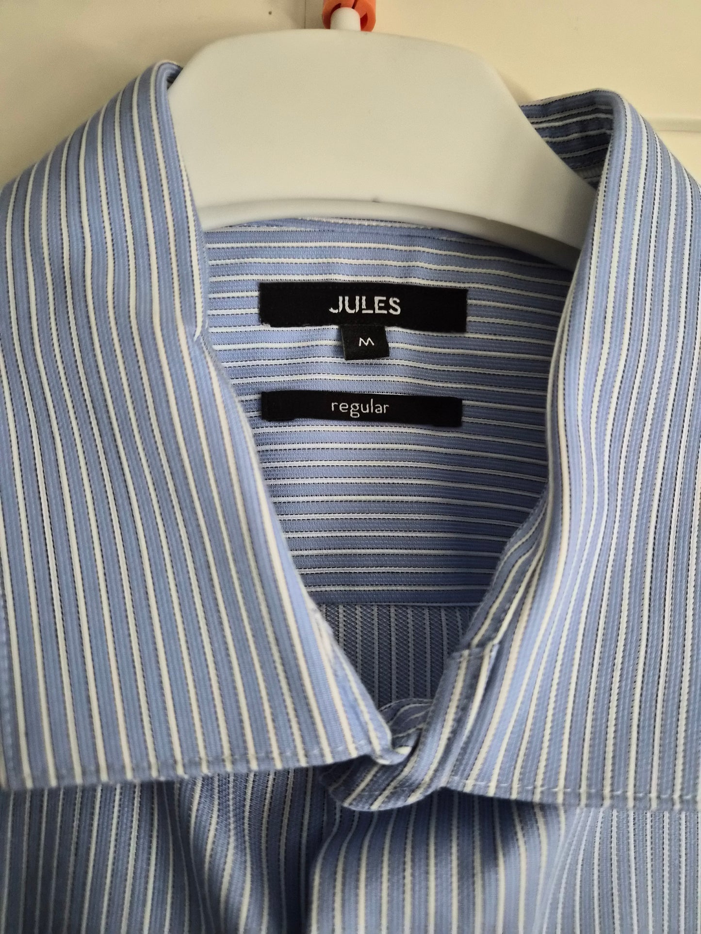 Chemise regular bleu rayures blanc