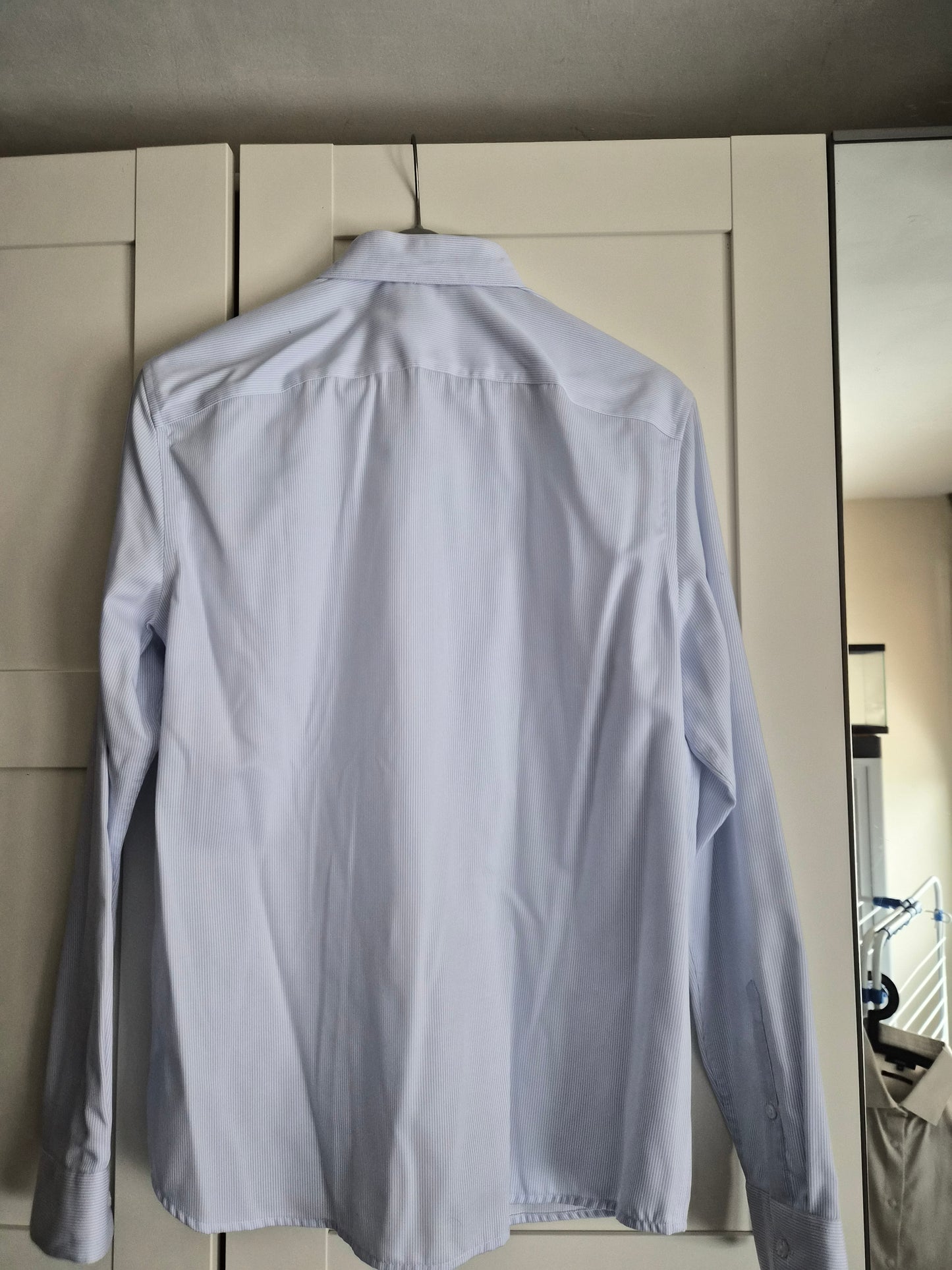 Chemise regular blanc rayures bleu