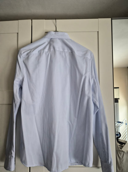 Chemise regular blanc rayures bleu