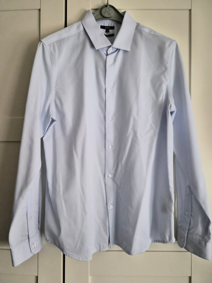 Chemise regular blanc rayures bleu