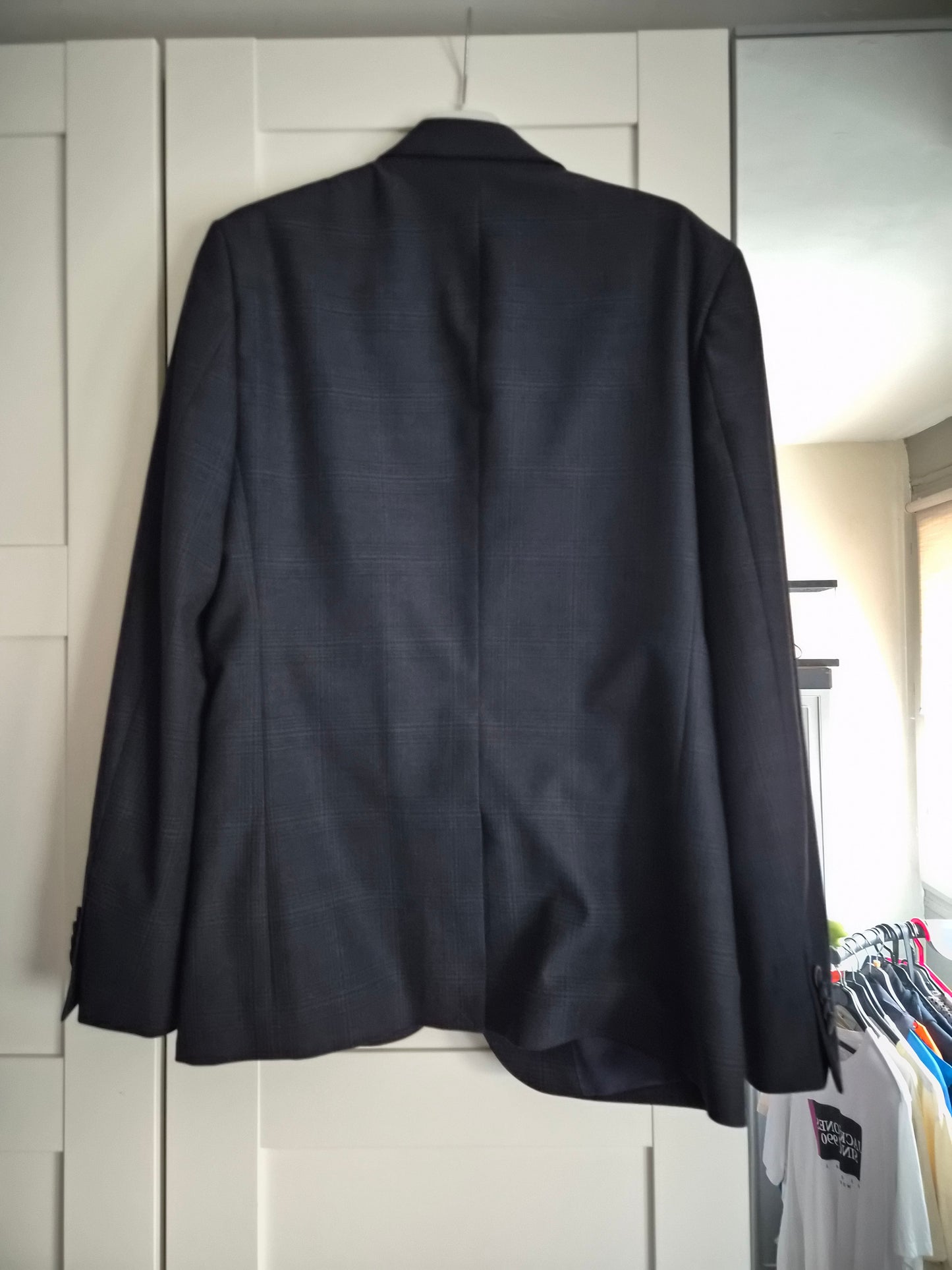 Veste de costume slim a fin  carreaux