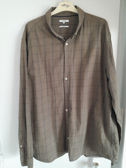 Chemise regular à carreaux coton