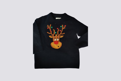 Pull de Noël renne à LED enfant