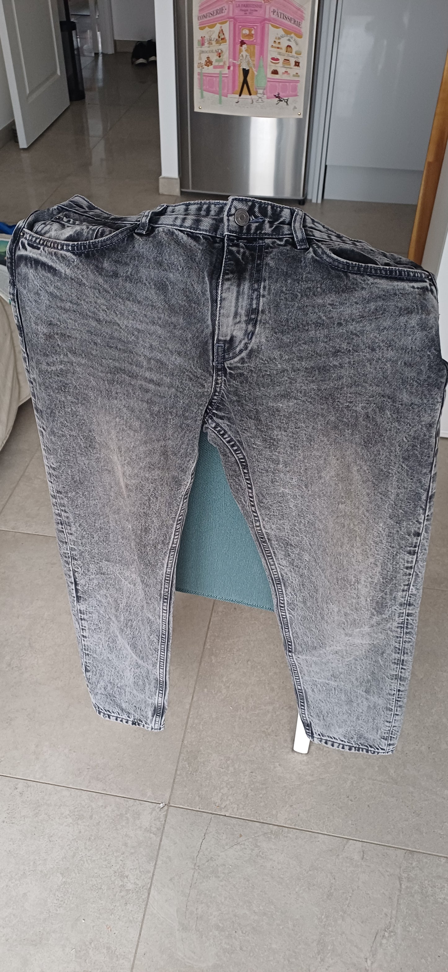 Jean gris tapered slim