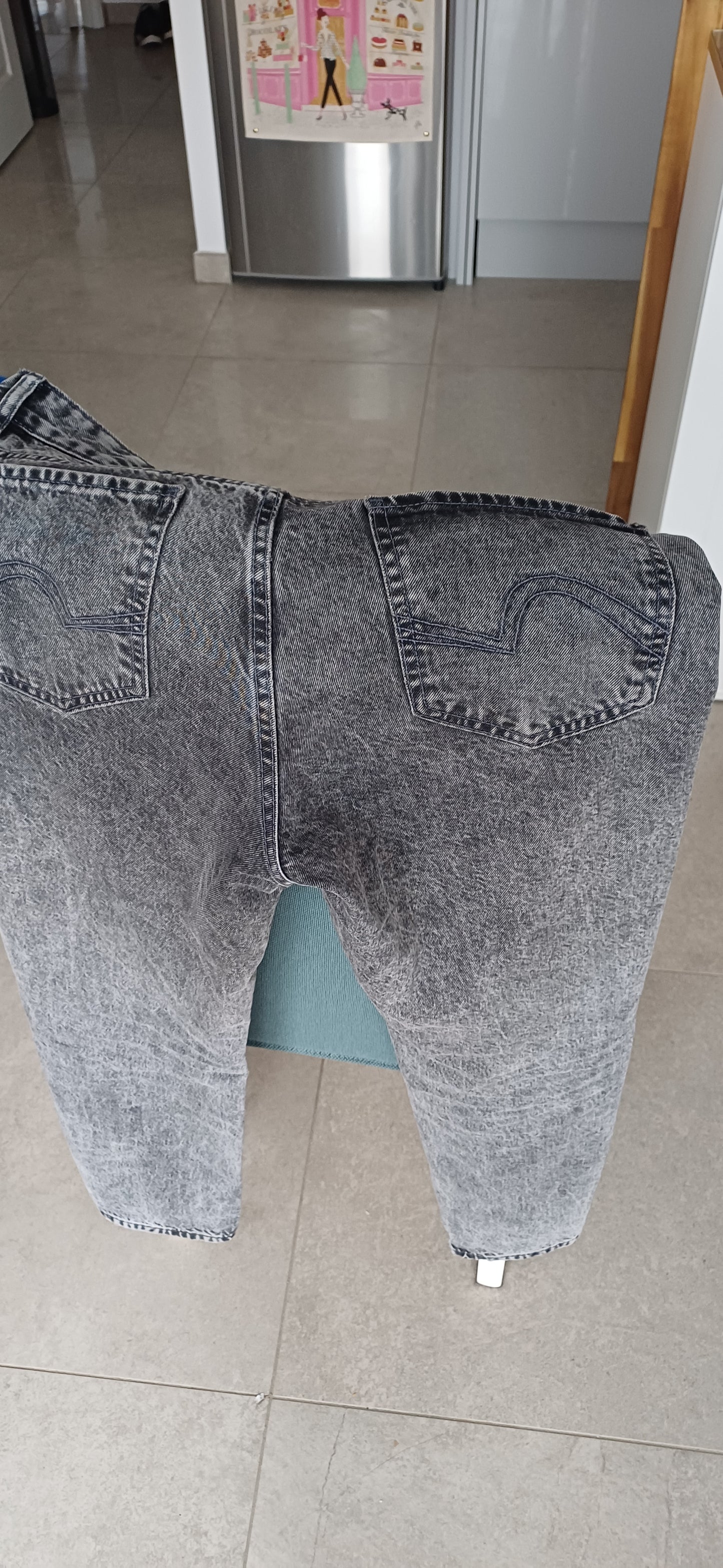 Jean gris tapered slim