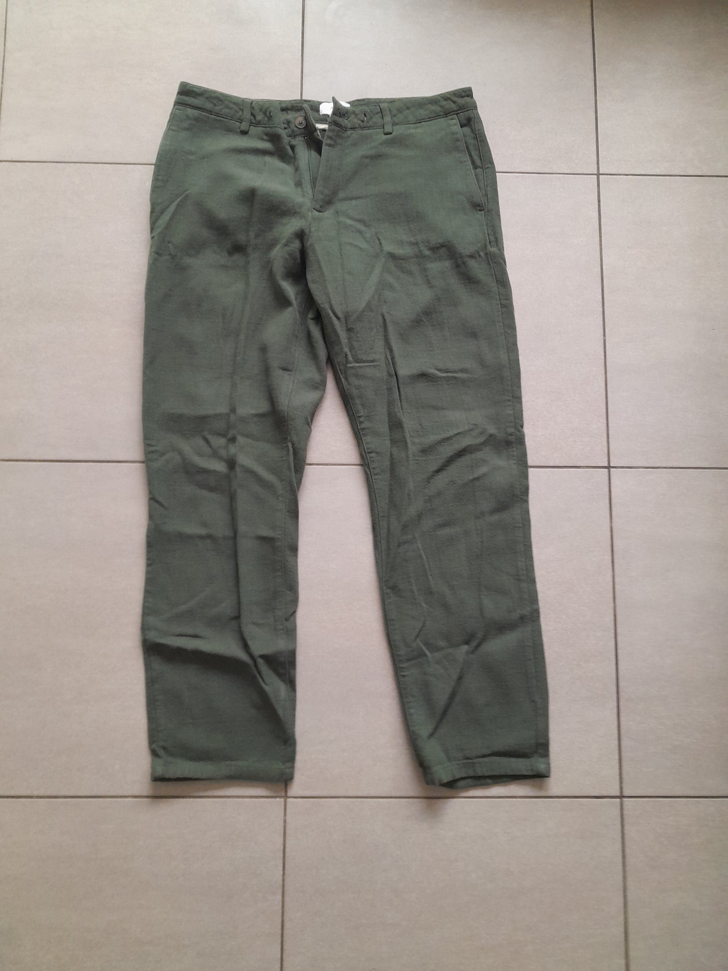 Pantalon large texturé