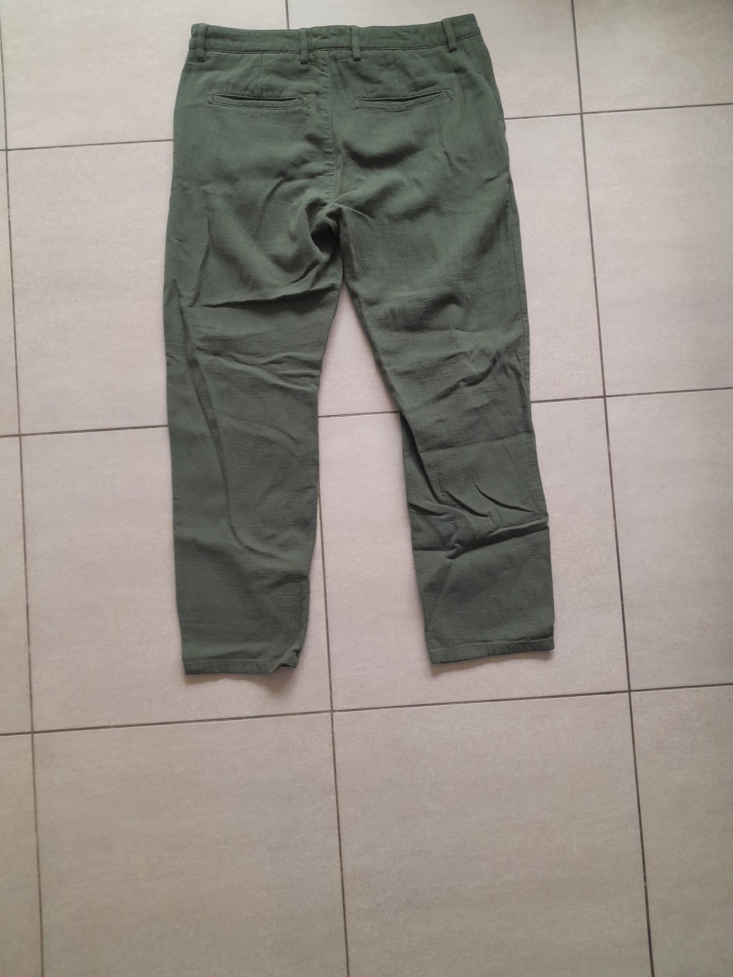 Pantalon large texturé