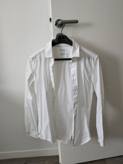Chemise slim pop stretch unie coton biol