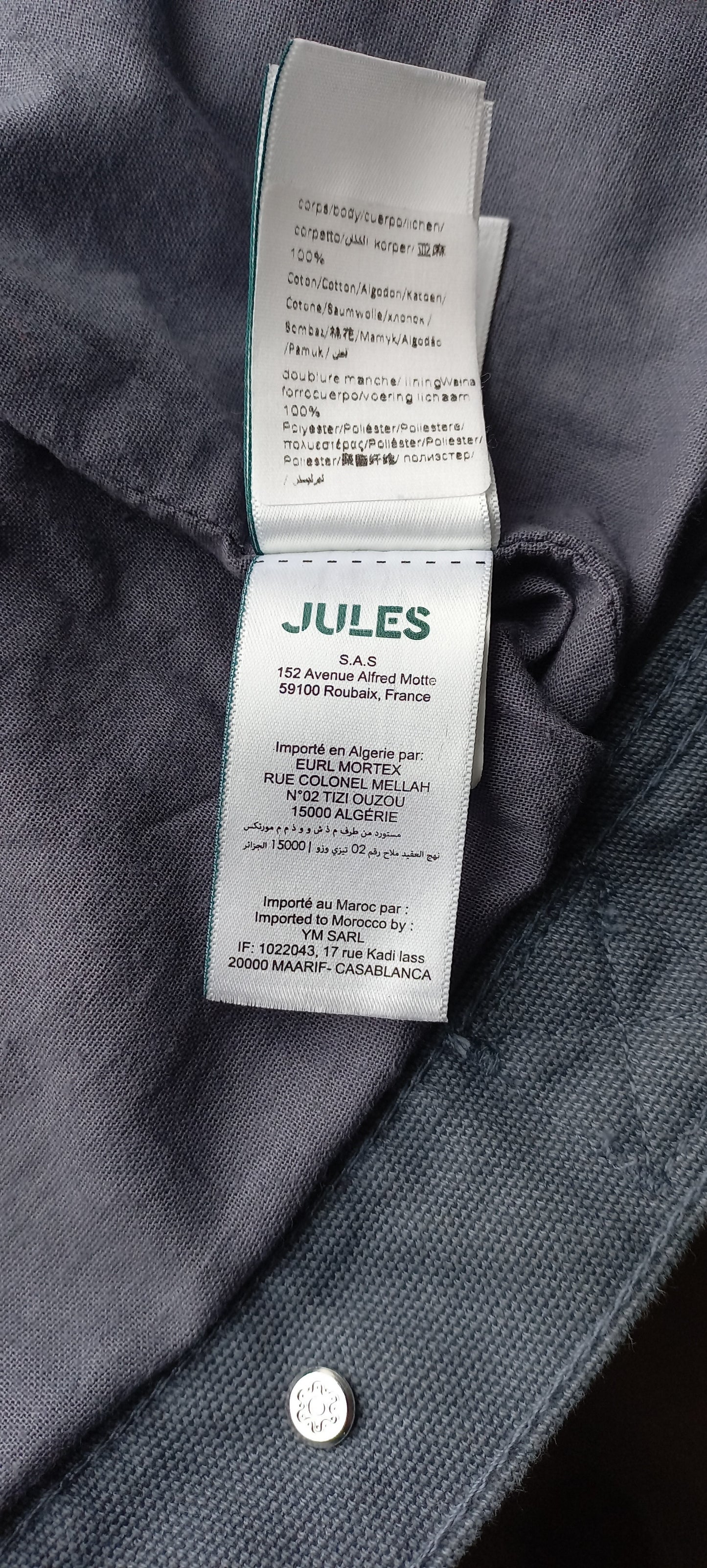 Blouson coton canvas col chemise